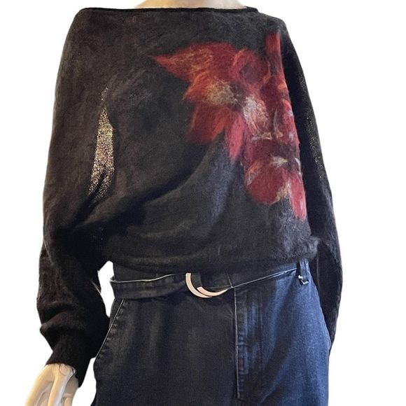 Anthropologie Troubadour Floral Mohair Sweater - Picture 2 of 6